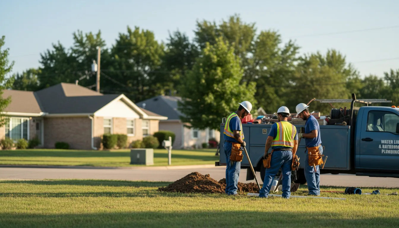Residential water line and bathroom plumbing service in Eldon, MO